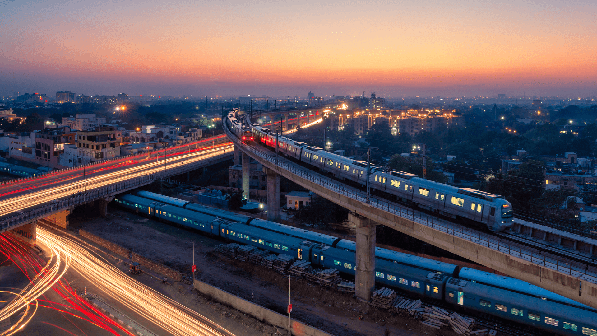 futuristic train tracks