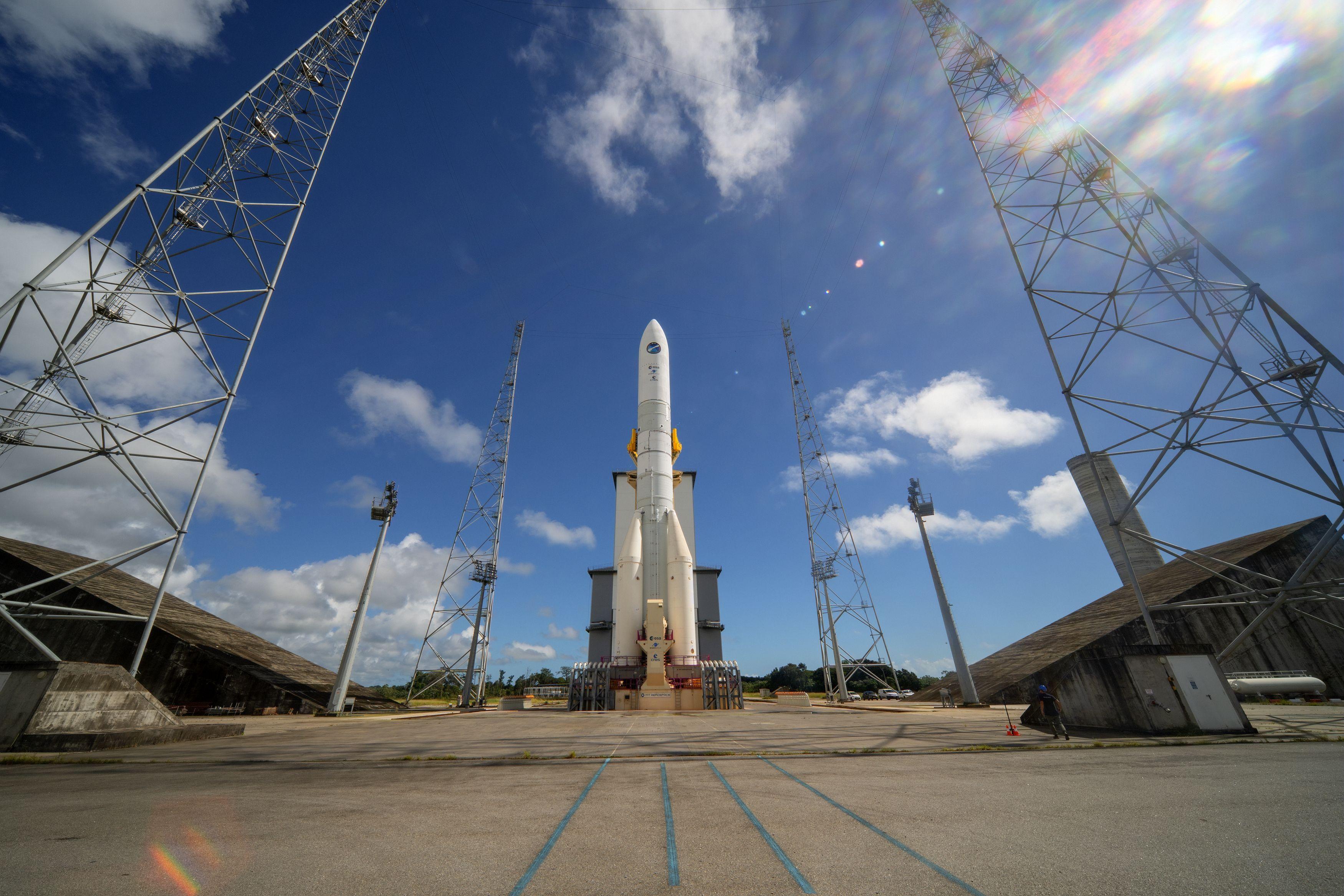 Ariane 6 - Test Removal of Mobile Gantry at Europe's Space Port in Kourou, French Guiana on 23 June 2023
