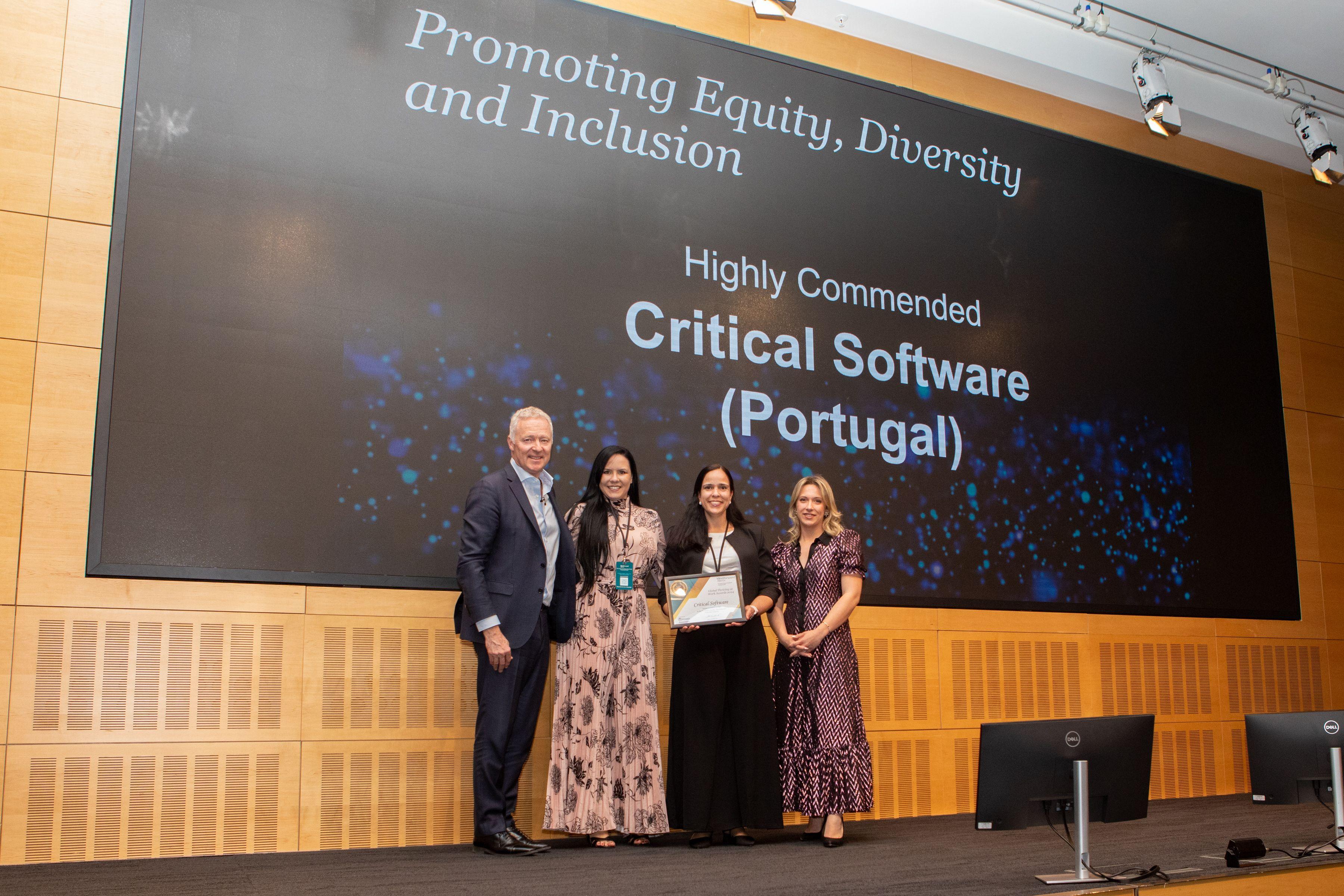 Critical Software Commended for Promoting Equity, Diversity and Inclusion