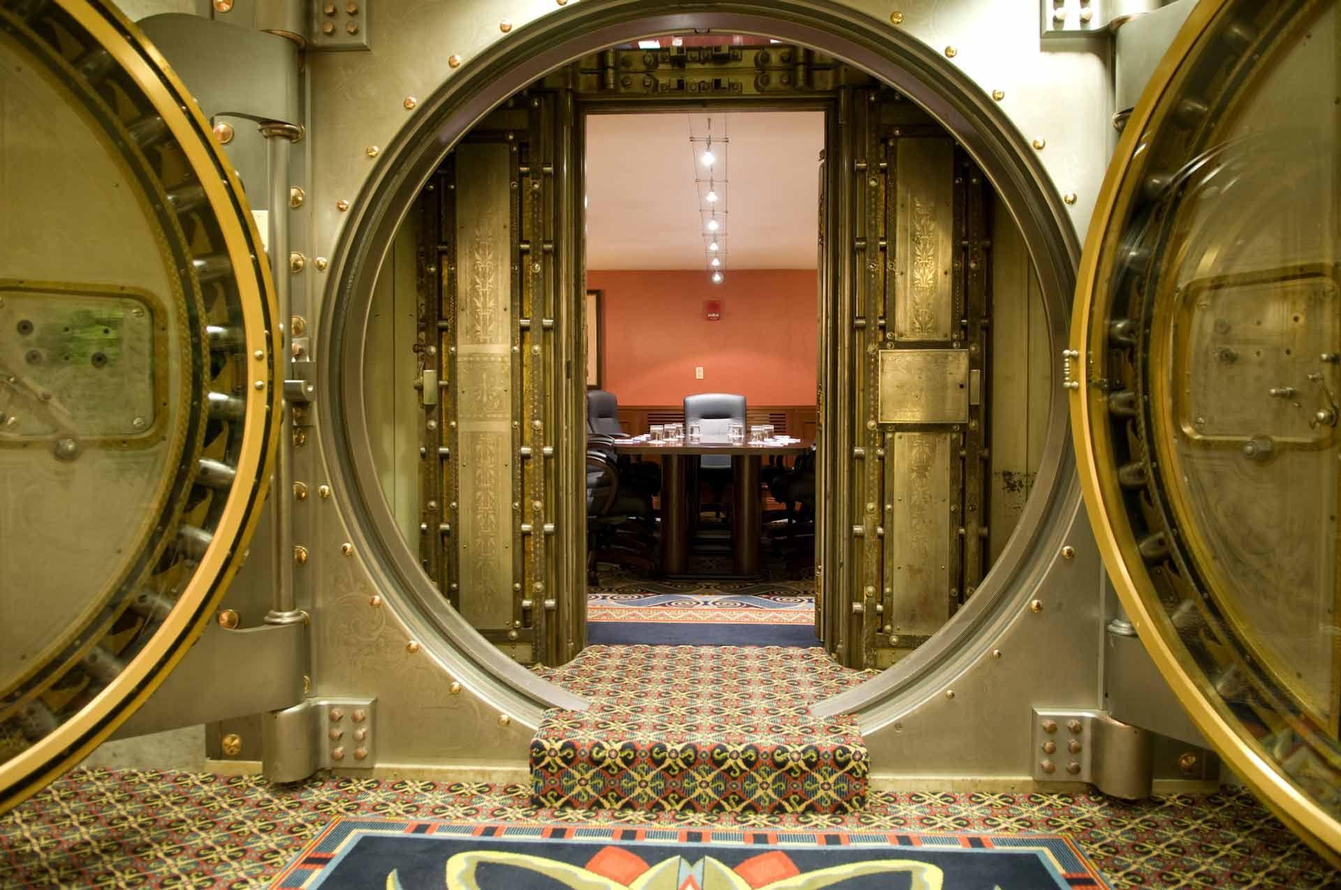 high security safe at a bank