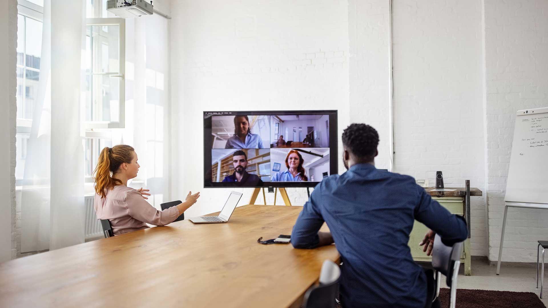 People in a video conference